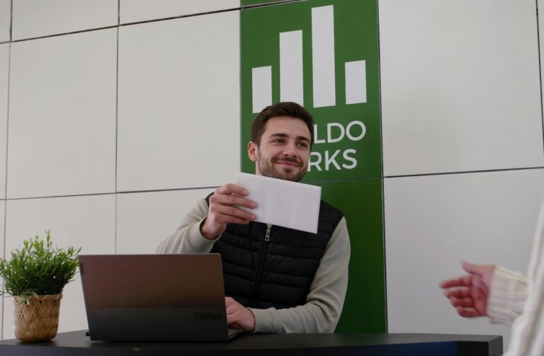 Receção da Giraldo Works em Lisboa a entregar correio